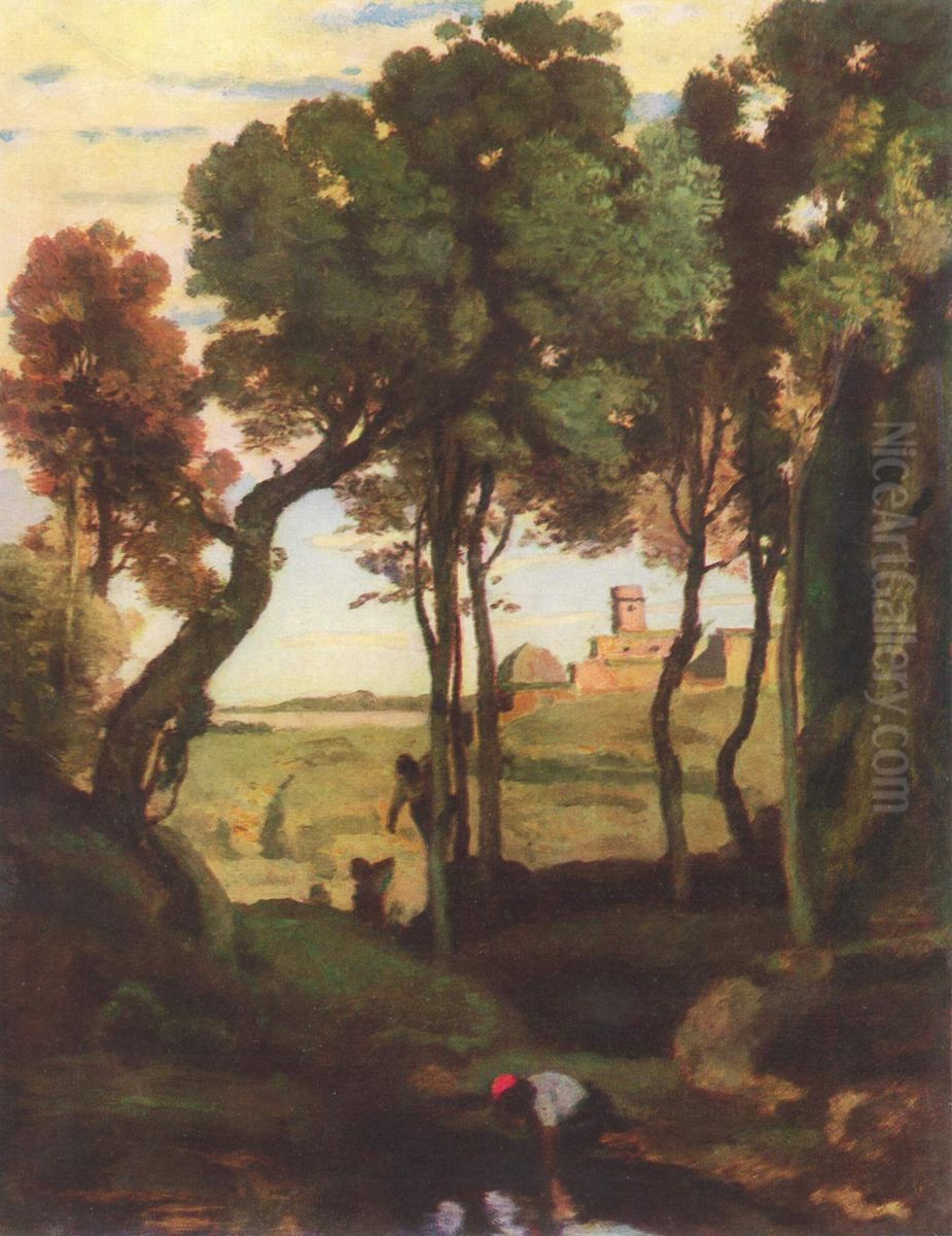 Castel Gandolfo Oil Painting by Jean-Baptiste Camille Corot