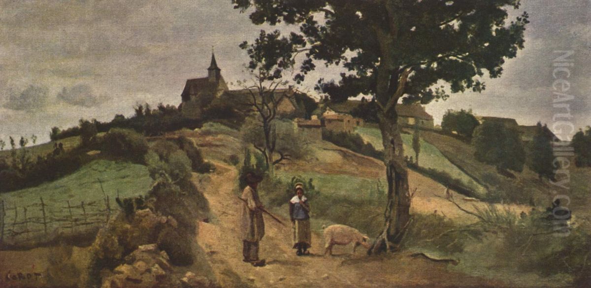 Saint-Andre-en-Morvan (Nievre). Oil Painting by Jean-Baptiste Camille Corot