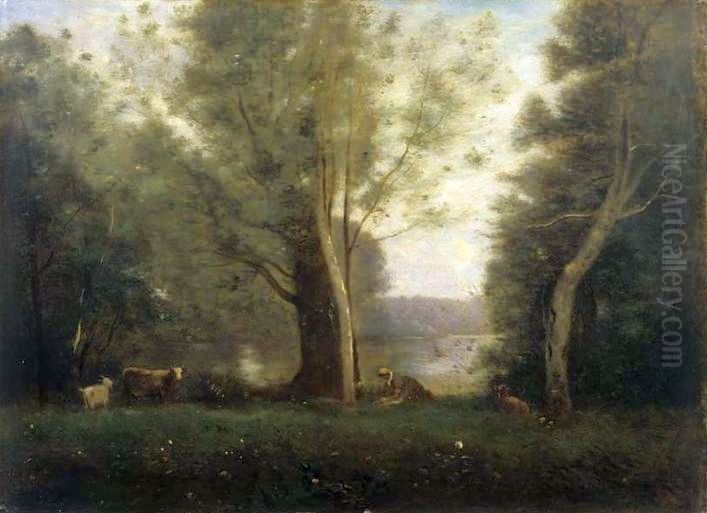 Landscape Oil Painting by Jean-Baptiste Camille Corot
