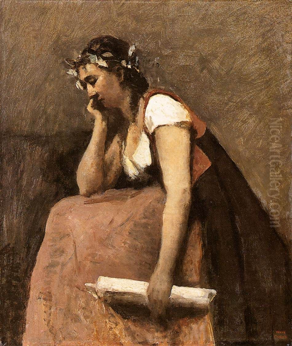La Poesie Oil Painting by Jean-Baptiste Camille Corot