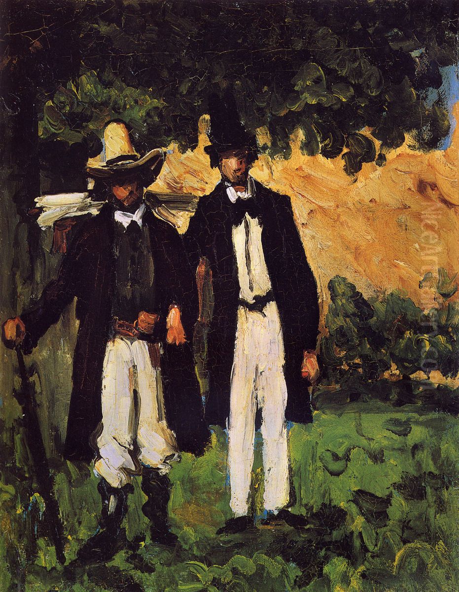 Marion et Valabregue partant pour le motif Oil Painting by Paul Cezanne