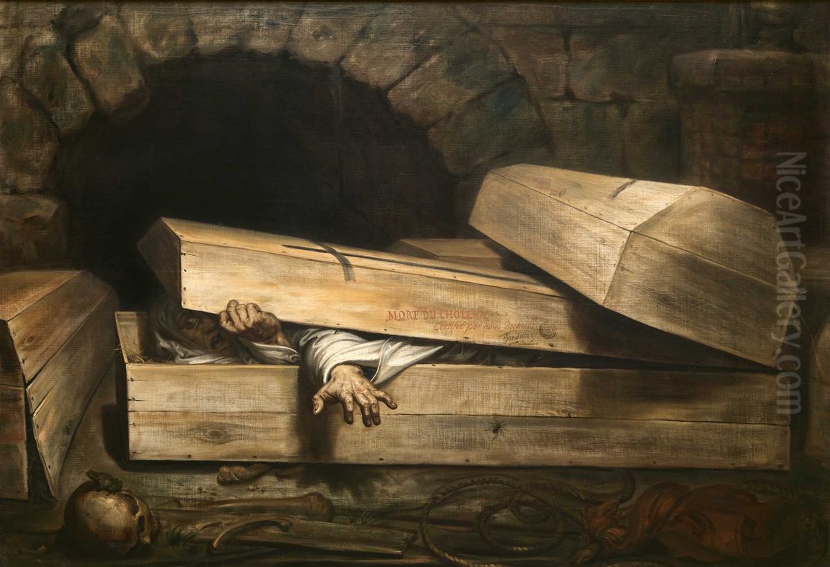 The Premature Burial Oil Painting by Antoine Wiertz