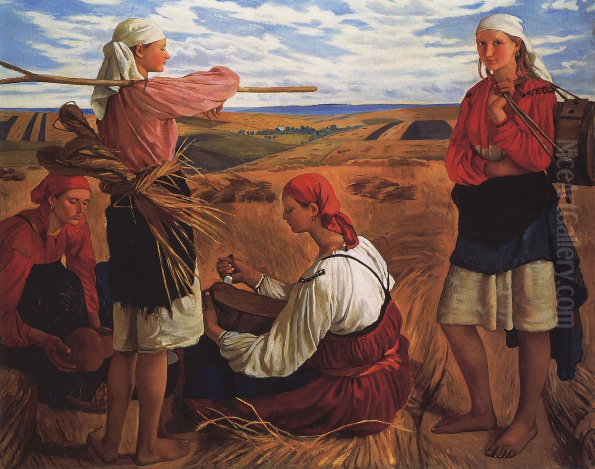 Harvest Oil Painting by Zinaida Serebryakova