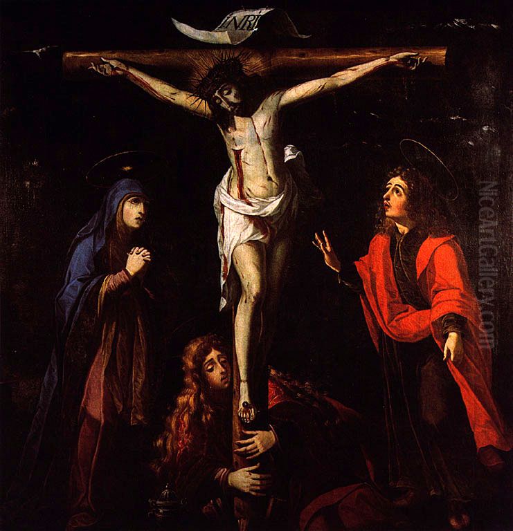 Calvary Oil Painting by Josefa de Obidos