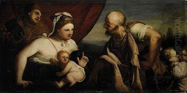 Scena Biblica Oil Painting by Antonio Carneo Concordia Sagittaria