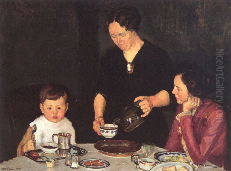 The Luncheon Oil Painting by Henry Varnum Poor