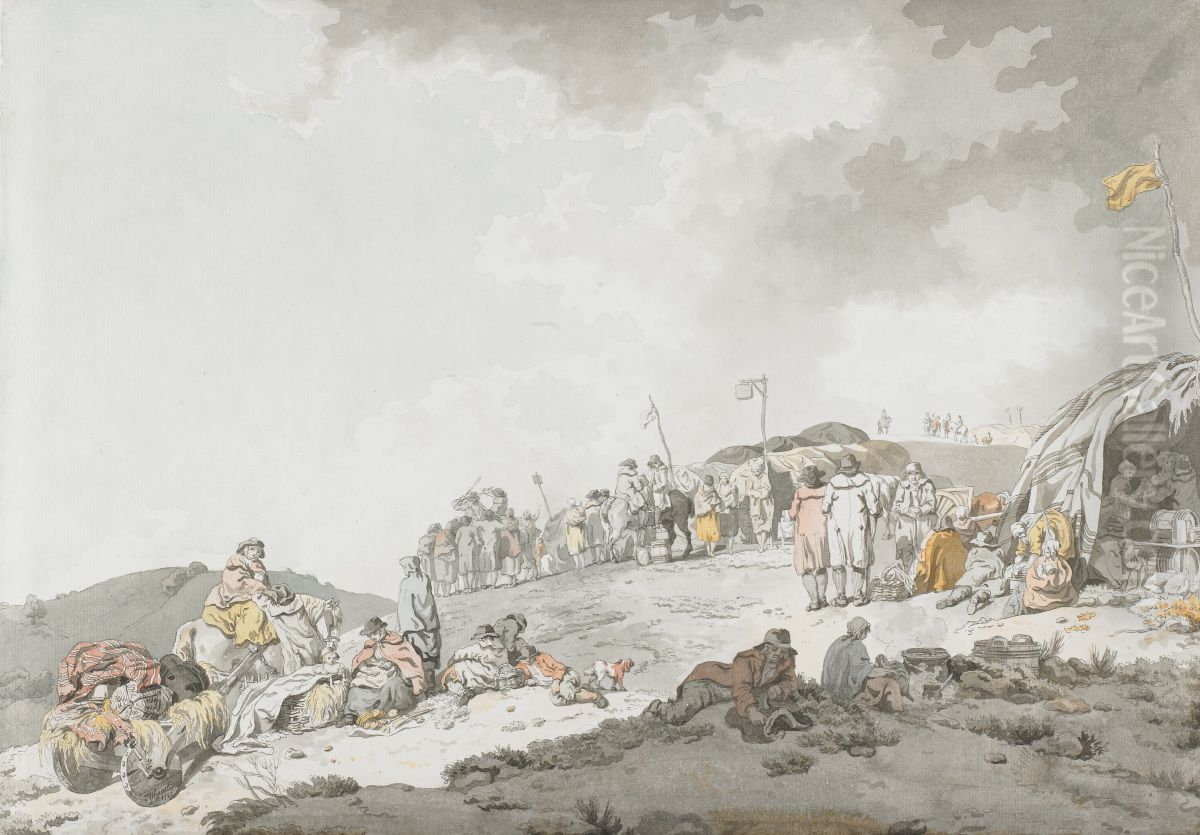 A Fair on the Outskirts of Dublin Oil Painting by Francis Wheatley