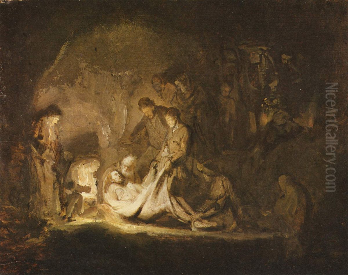 The Entombment of Christ Oil Painting by Rembrandt