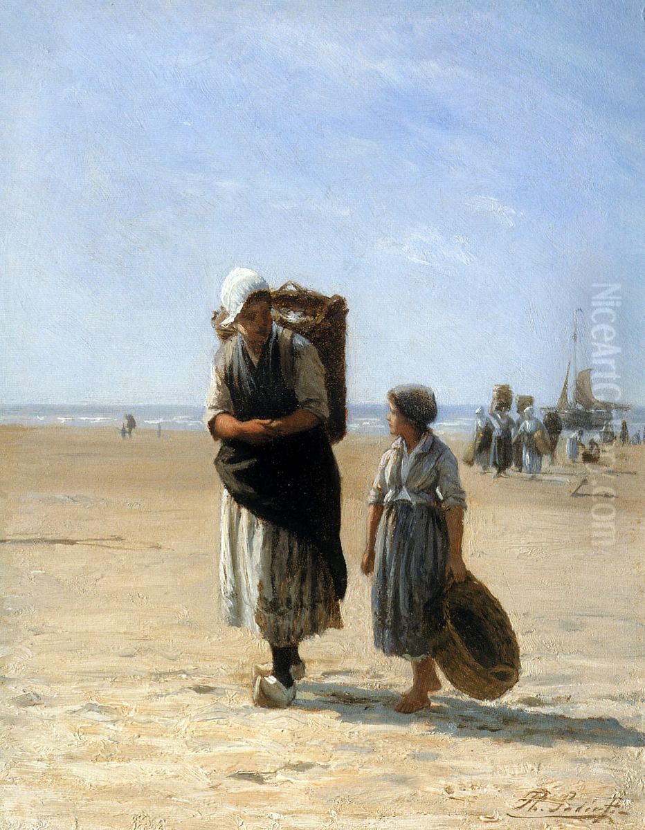 Terugkeer van het strand Oil Painting by Philip Sadee