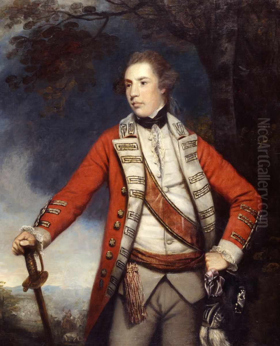 Captain Arthur Blake Oil Painting by Of Sir Joshua Reynolds