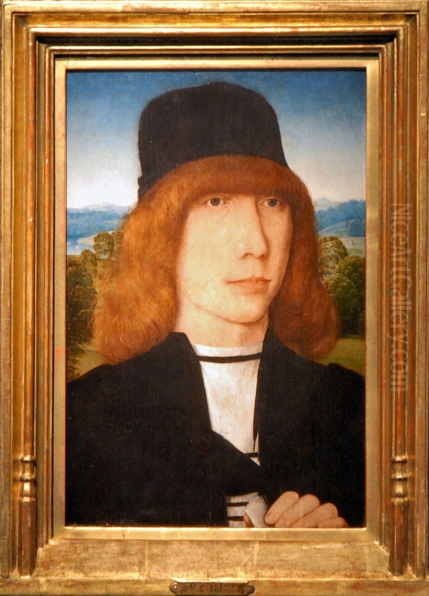 Portrait of an Young Man Oil Painting by (manner of) Memling, Hans