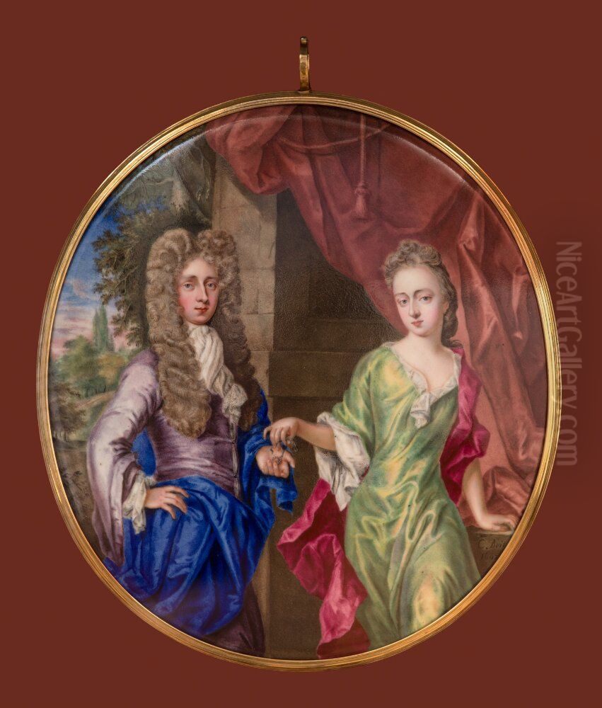 Francis, 2nd Earl of Godolphin, with wife Oil Painting by Charles Boit
