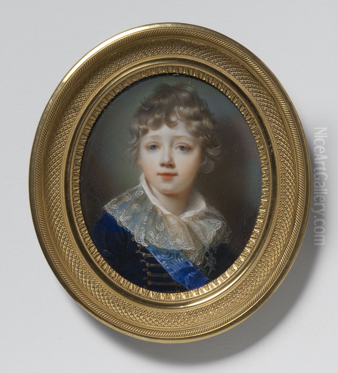 Gustav, 1799-1877, prince of Sweden and Vasa Oil Painting by Johann Dominik Bossi