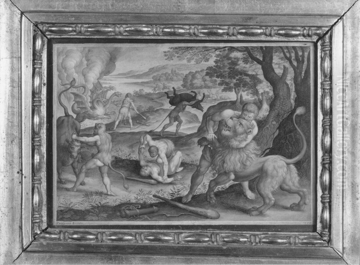 Herkues' Grossvater Oil Painting by Friedrich The Elder Brentel