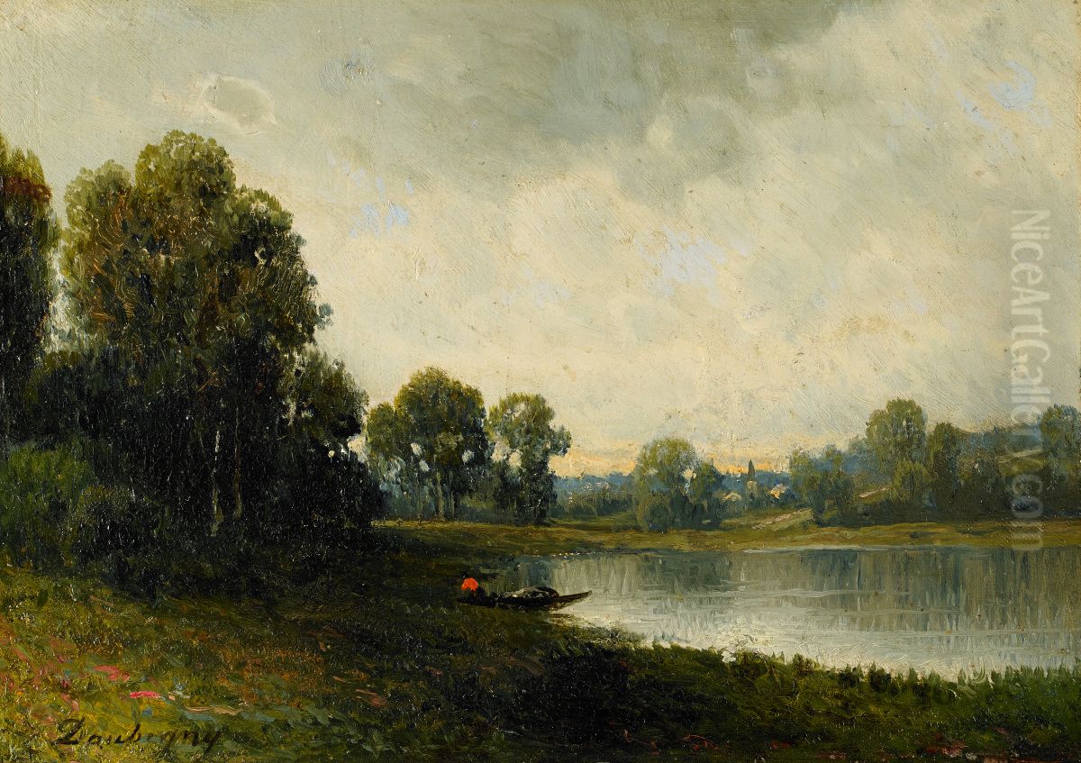 Landscape Oil Painting by Charles-Francois Daubigny