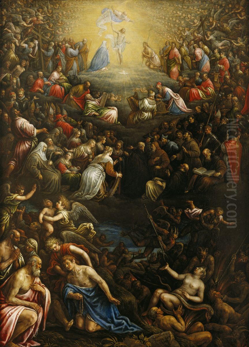 Last Judgement Oil Painting by Leandro Bassano