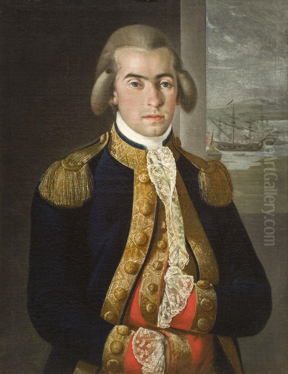 Retrato Del Teniente De Navio Emparan Oil Painting by Antonio Carnicero Y Mancio