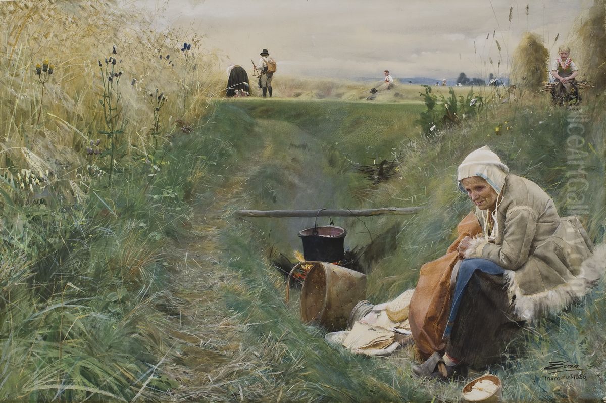 Our Daily Bread Oil Painting by Anders Zorn