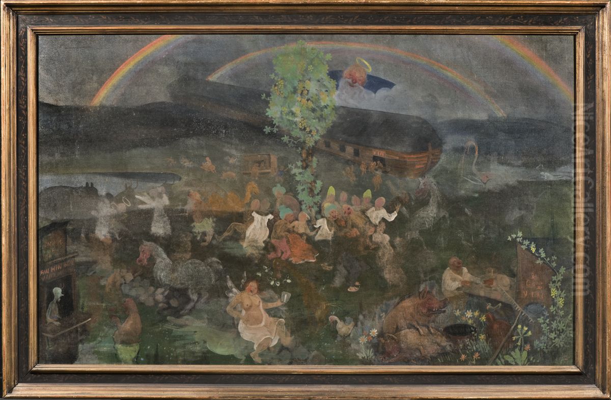 The Ark Oil Painting by Ivar Arosenius