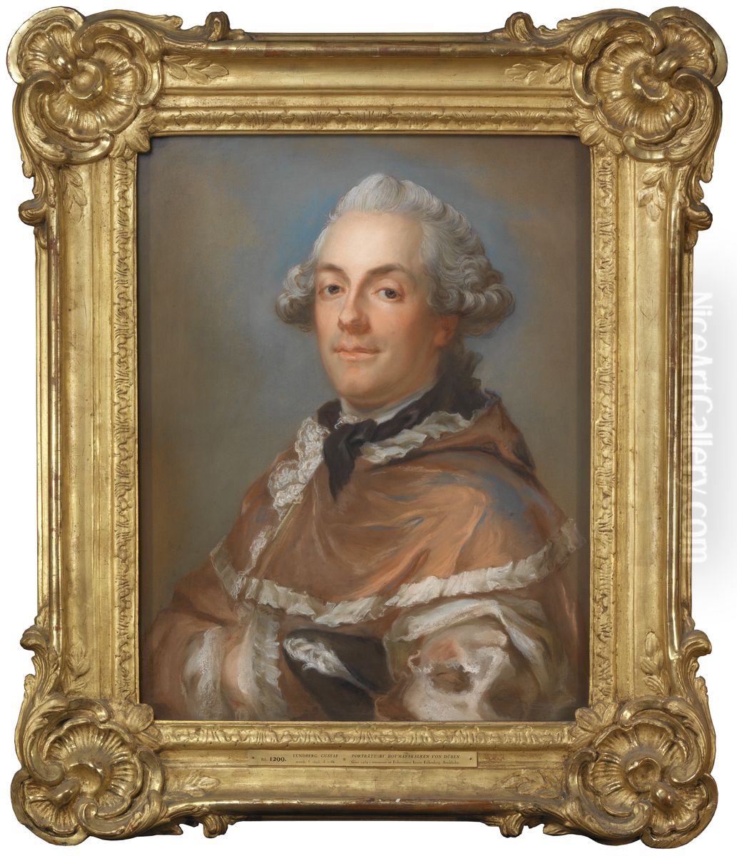 Hovmarsalken friherre H.I. von Duben Oil Painting by Gustaf Lundberg