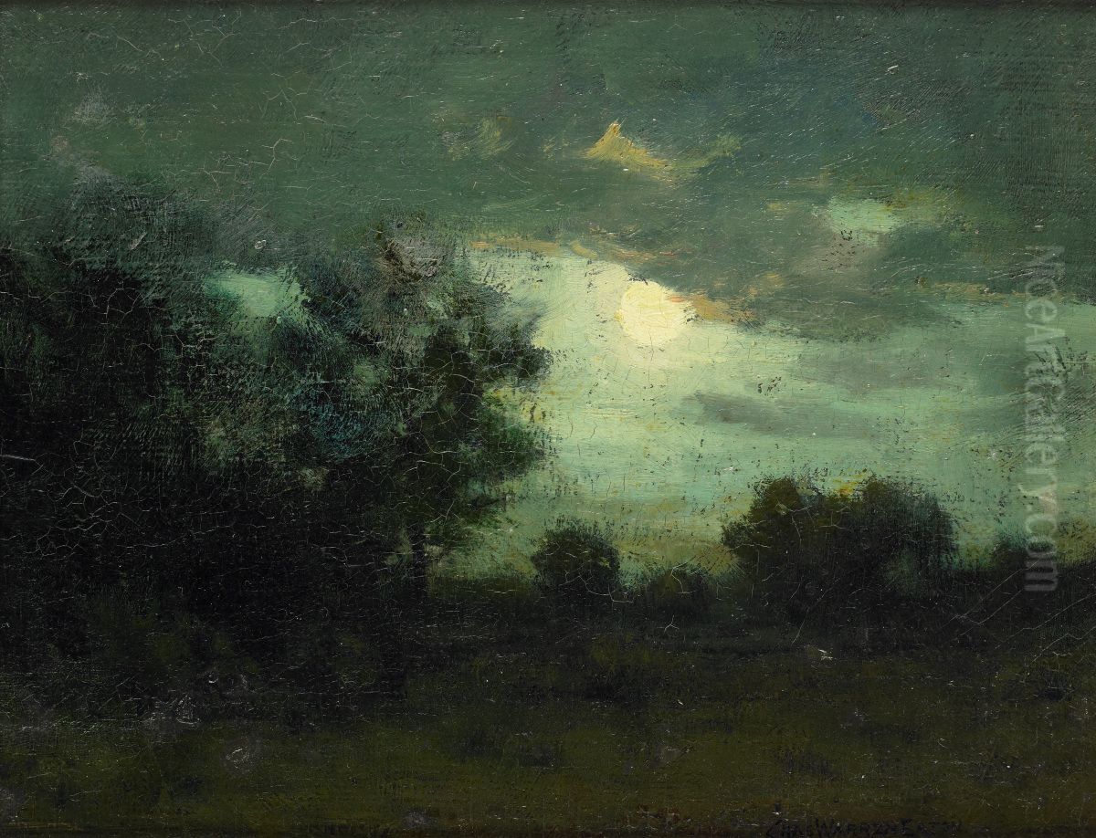 Moon over the Forest by Charles Warren Eaton, about 1895 Oil Painting by Charles Warren Eaton