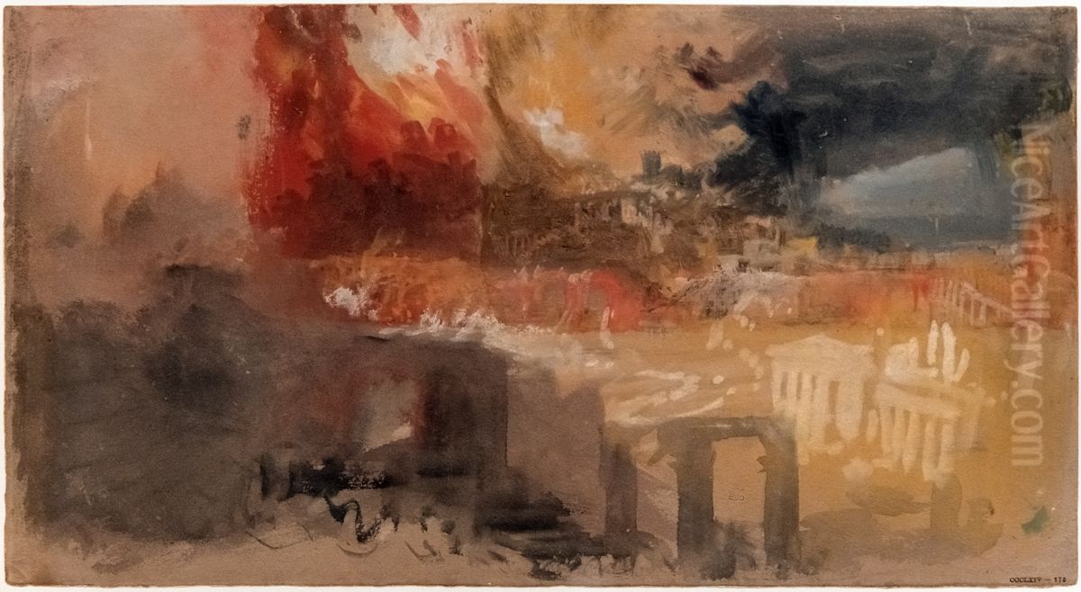 The Burning of Rome Oil Painting by J. M. W. Turner