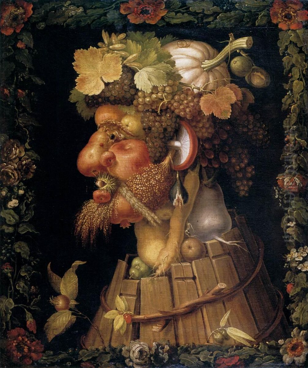 Autumn Oil Painting by Giuseppe Arcimboldo
