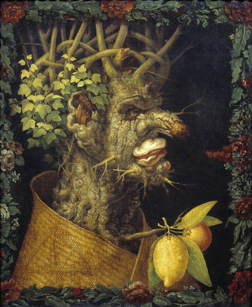 L'Hiver Oil Painting by Giuseppe Arcimboldo