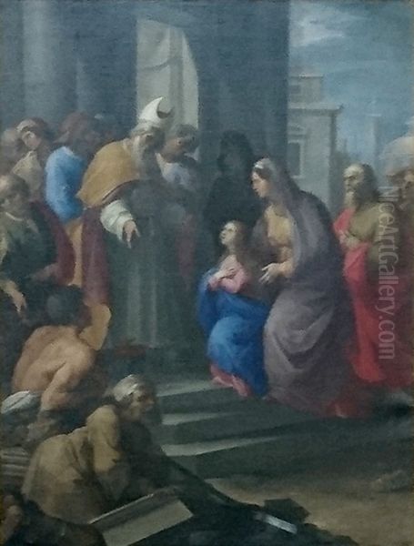 Presentation of the Virgin at the Temple Oil Painting by Giuseppe Cesari