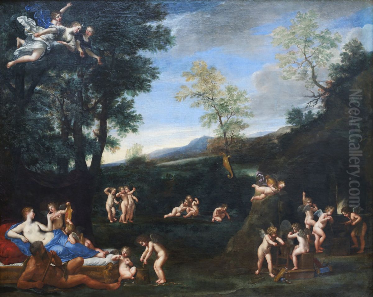 The Rest of Venus and Vulcan Oil Painting by Francesco Albani