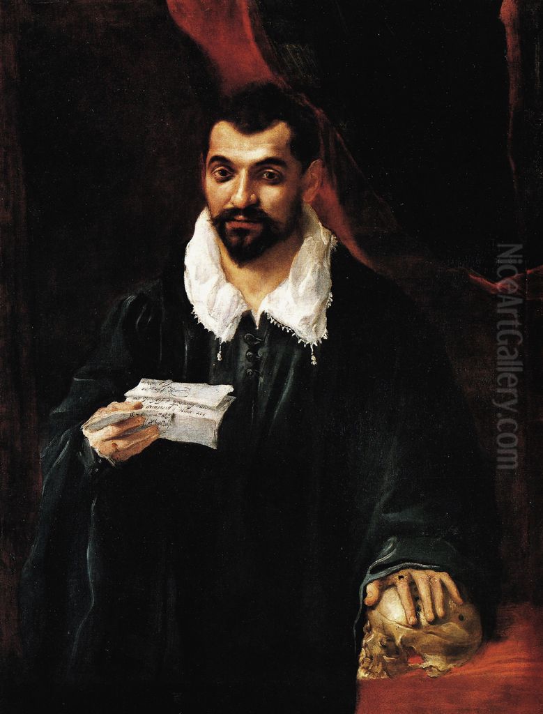 Portrait of doctor Bossi Oil Painting by Annibale Carracci