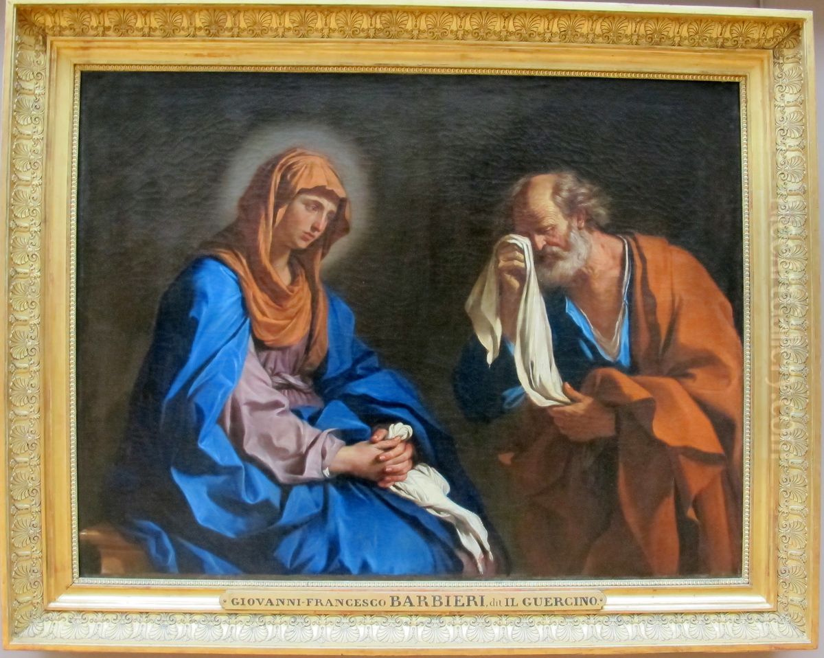 Les Larmes de saint Pierre Oil Painting by Giovanni Francesco Barbieri