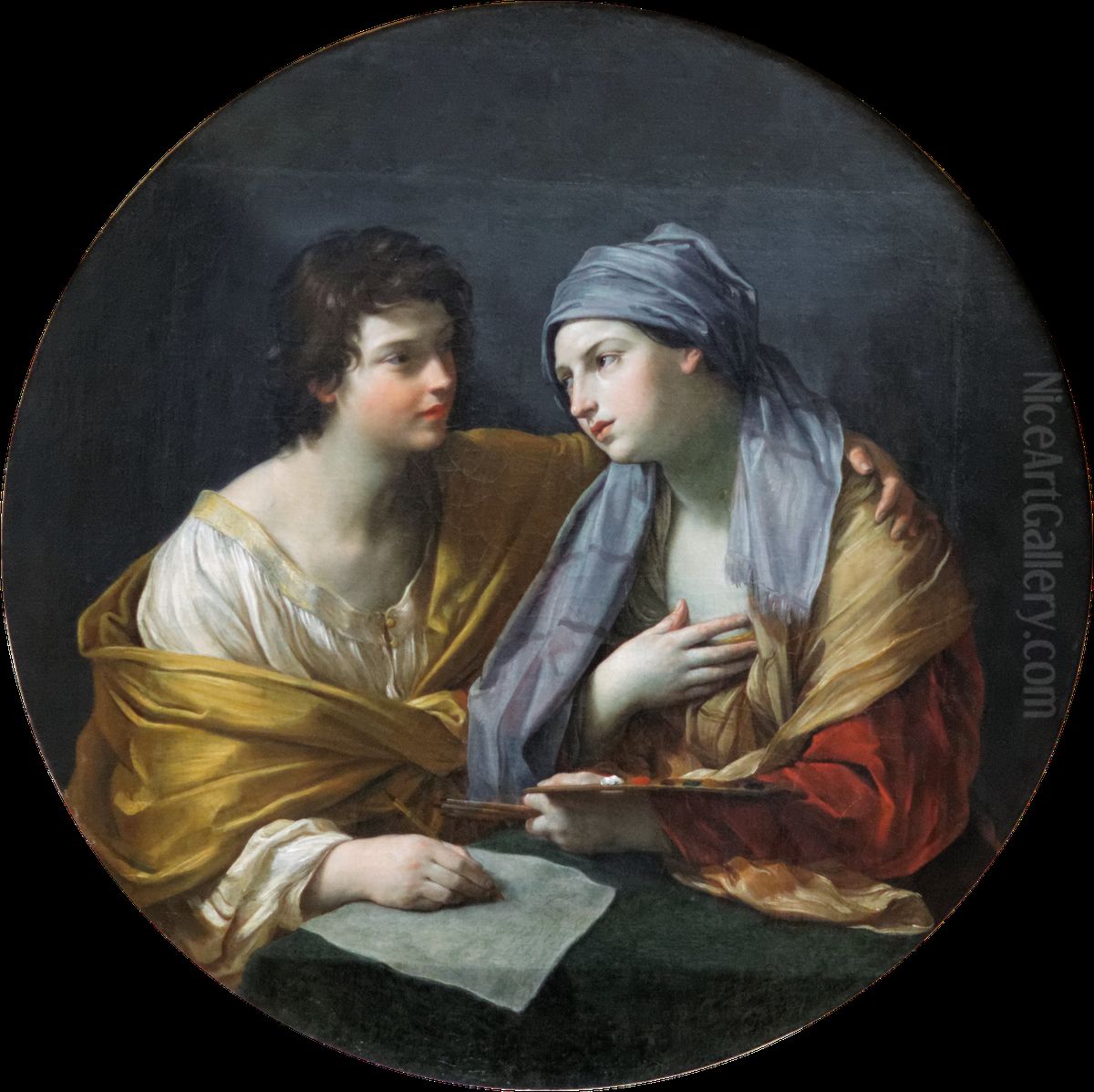 The Union of Drawing and Color Oil Painting by Guido Reni