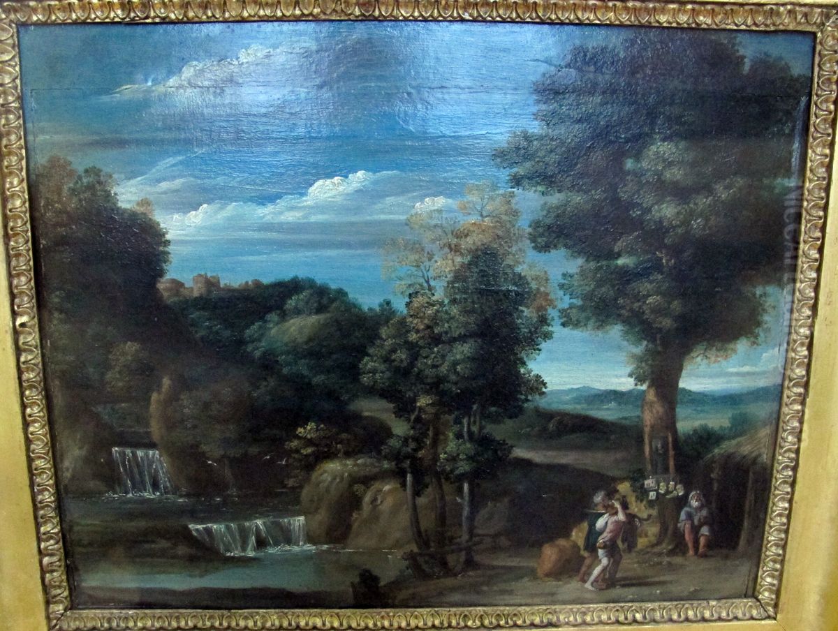 Paysage avec un ermite Oil Painting by Domenico Zampieri (Domenichino)