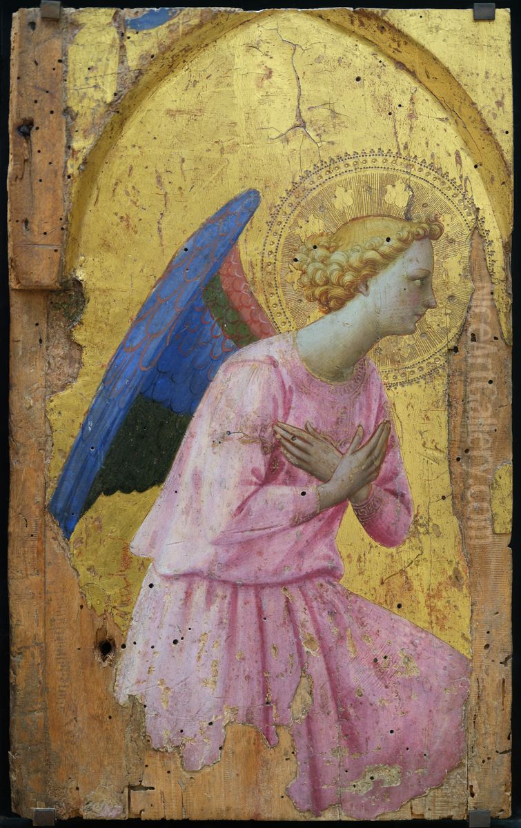 Adoring Angel, Looking Right Oil Painting by Fra Angelico