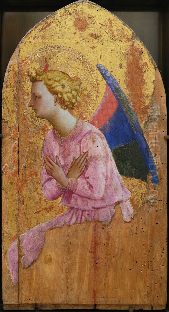 Adoring Angel, Looking Left Oil Painting by Fra Angelico
