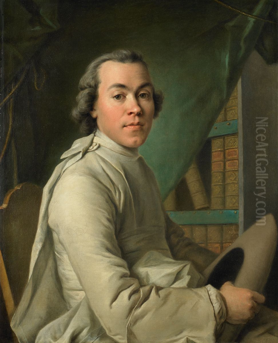 Portrait of an Abbe by Louis Tocque, 1745/55 Oil Painting by Louis Tocque