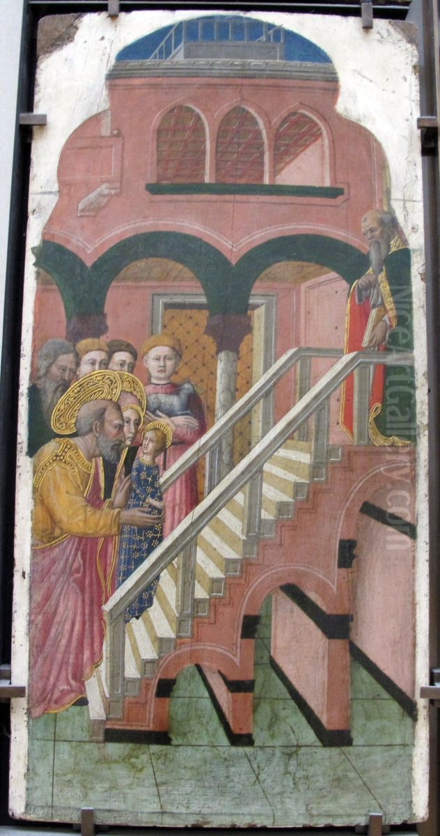 The Presentation of the Virgin at the Temple Oil Painting by Giovanni Francesco Da Rimini