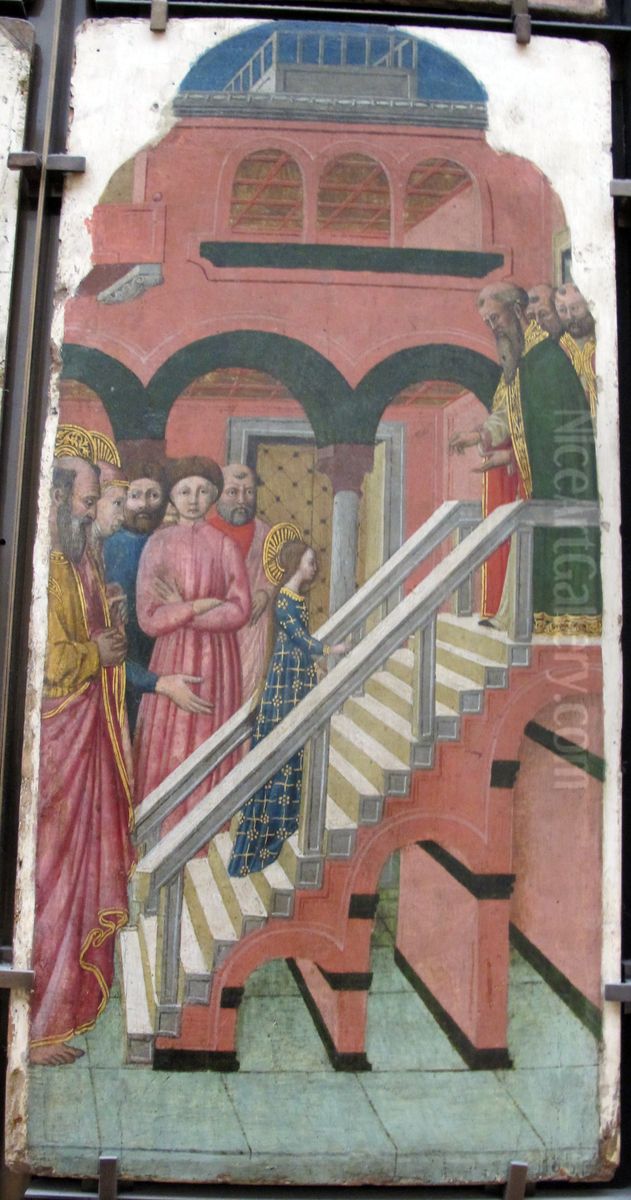 La Vierge montant les degres du Temple Oil Painting by Giovanni Francesco Da Rimini