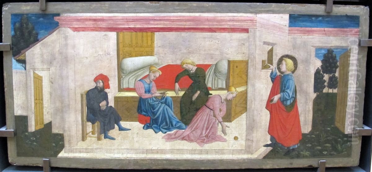 La Charite de saint Nicolas de Bari Oil Painting by Giovanni Francesco Da Rimini