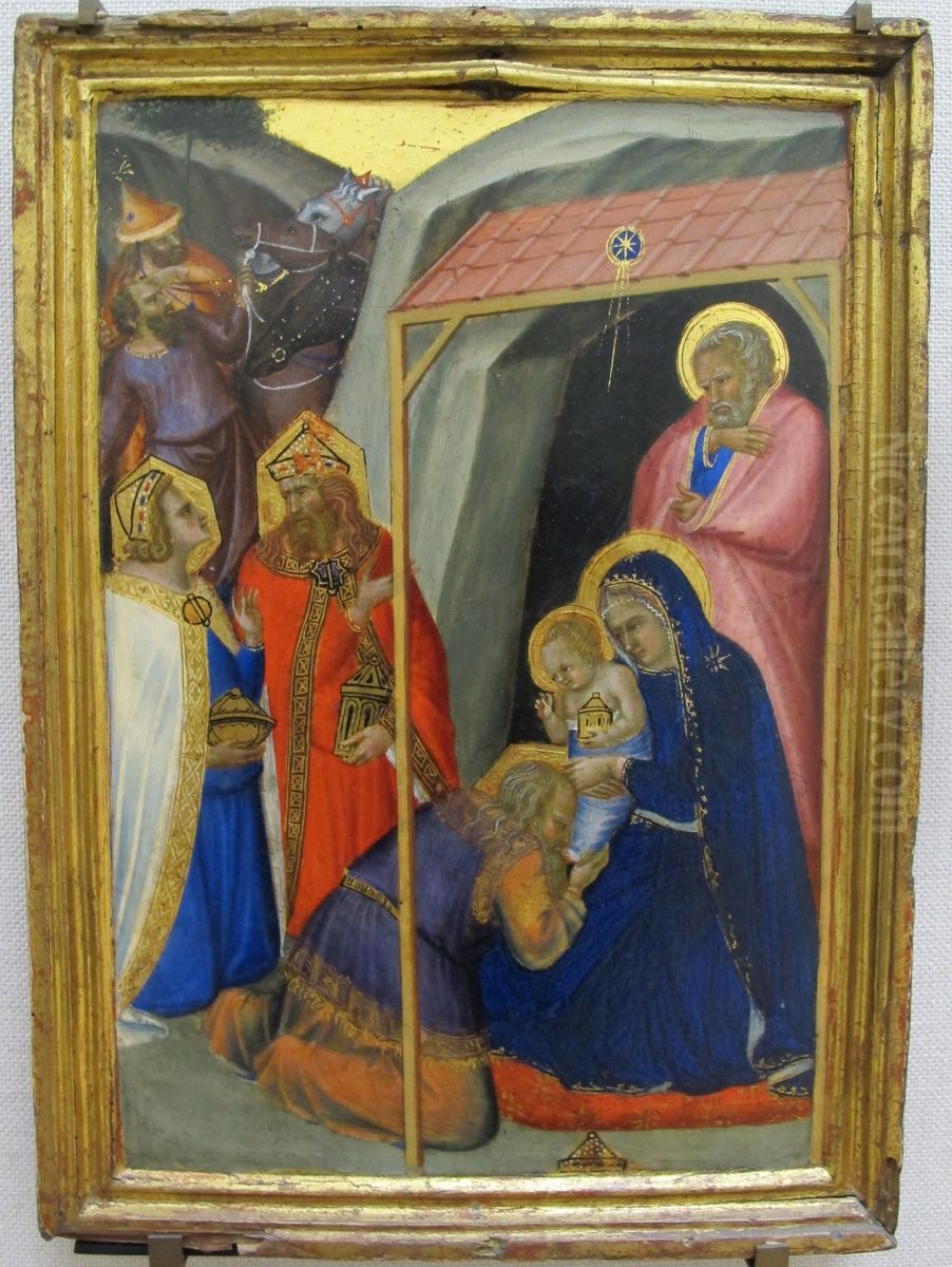 The Adoration of the Magi Oil Painting by Pietro Lorenzetti