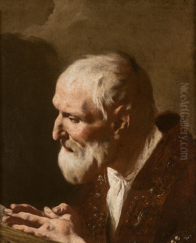 St Filippo Neri i bon Oil Painting by Giovanni Battista Piazzetta