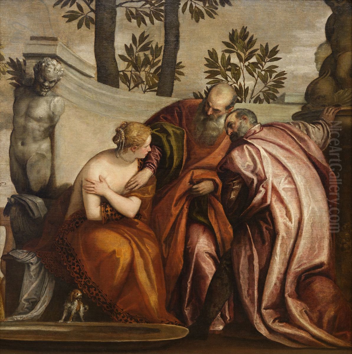 Suzanne et les vieillards Oil Painting by Paolo Veronese (Caliari)