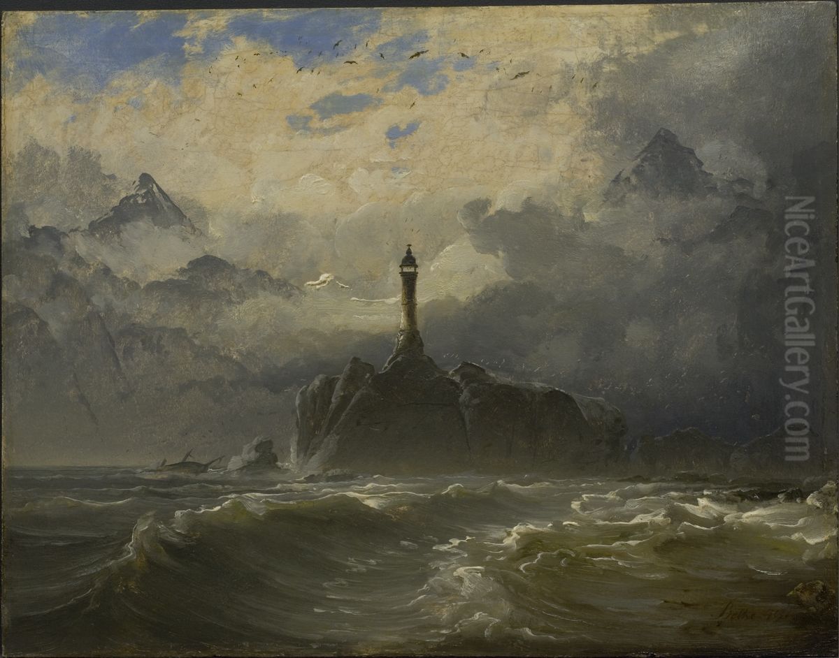 Sjostycke Oil Painting by Peder Balke