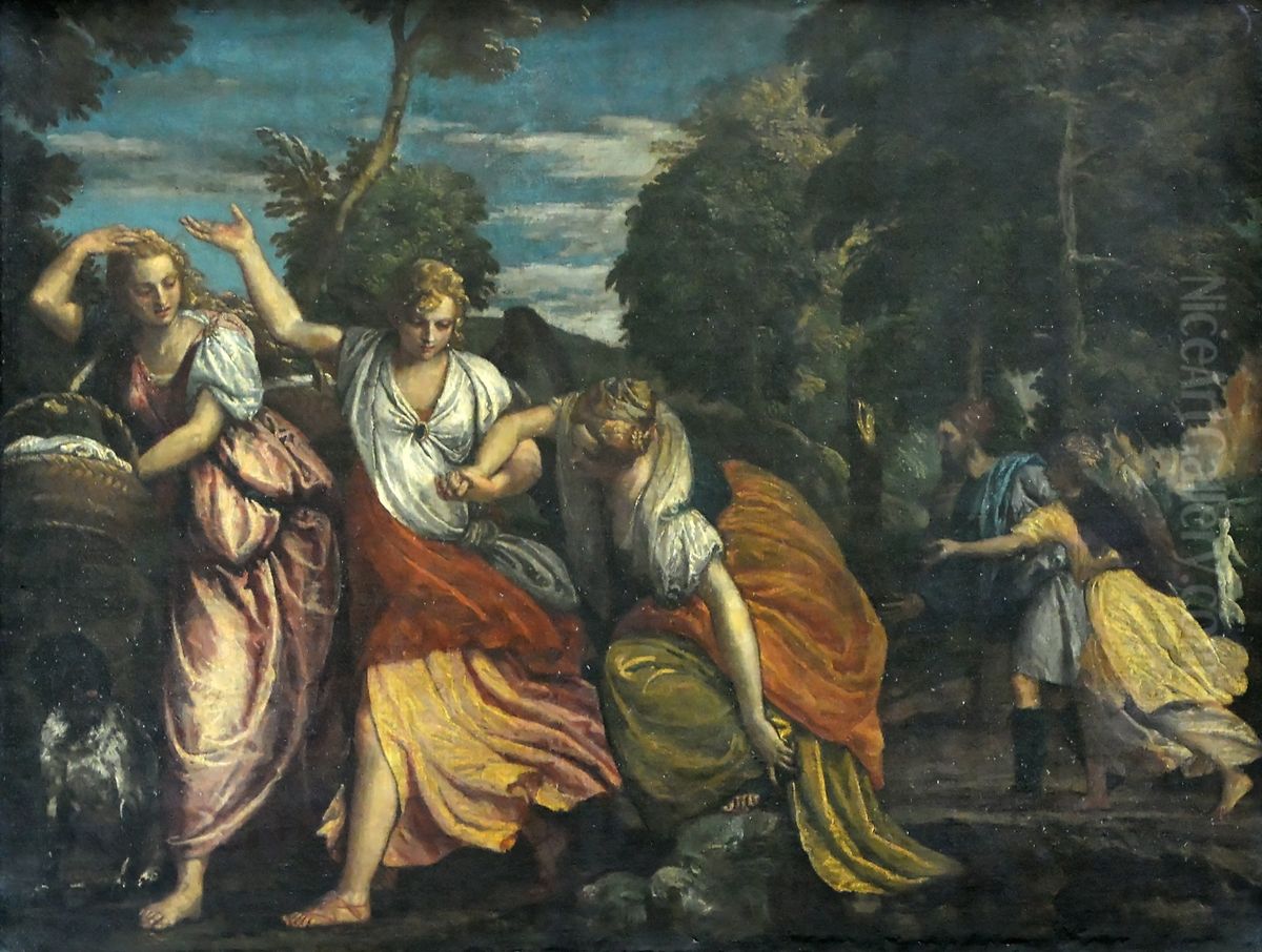 La Fuite de Lot Oil Painting by unknown