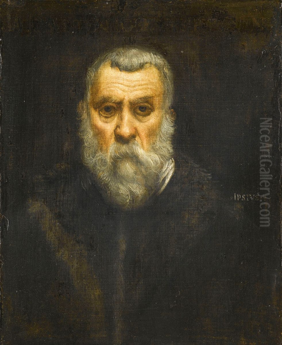 Self-Portrait Oil Painting by Jacopo Tintoretto