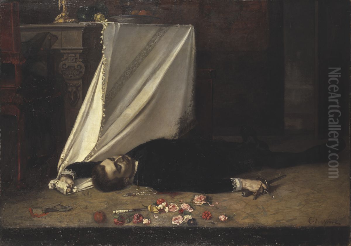 Epilogue Oil Painting by Gustaf Cederstrom