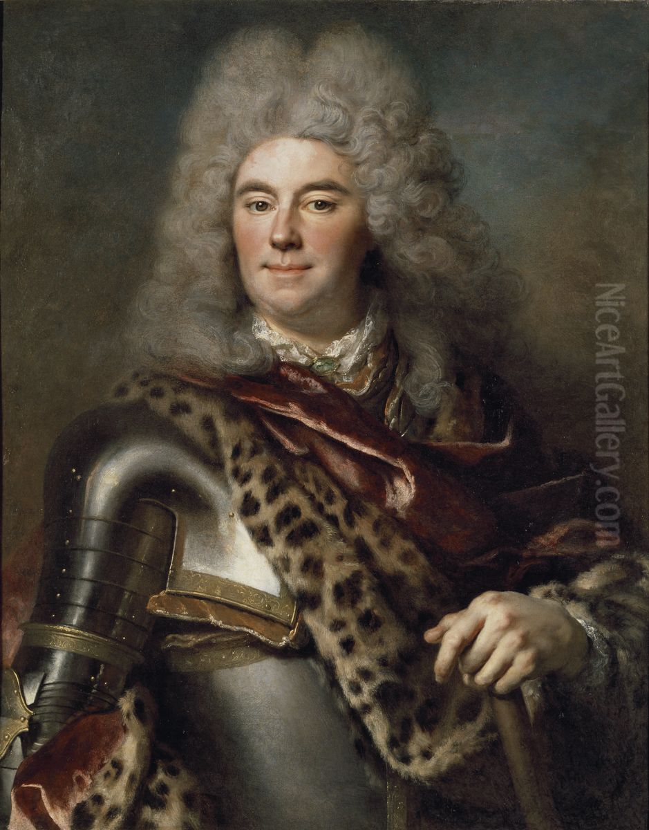 The Field Marshall Erik Sparre Oil Painting by Nicolas de Largilliere