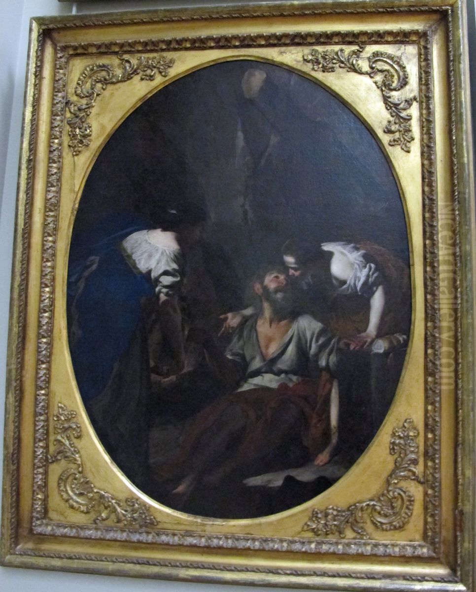 Loth et ses filles Oil Painting by Bernardo Cavallino