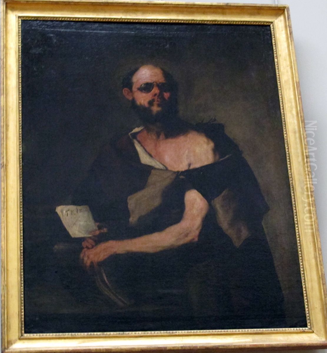 Philosophe aux lunettes Oil Painting by Luca Giordano